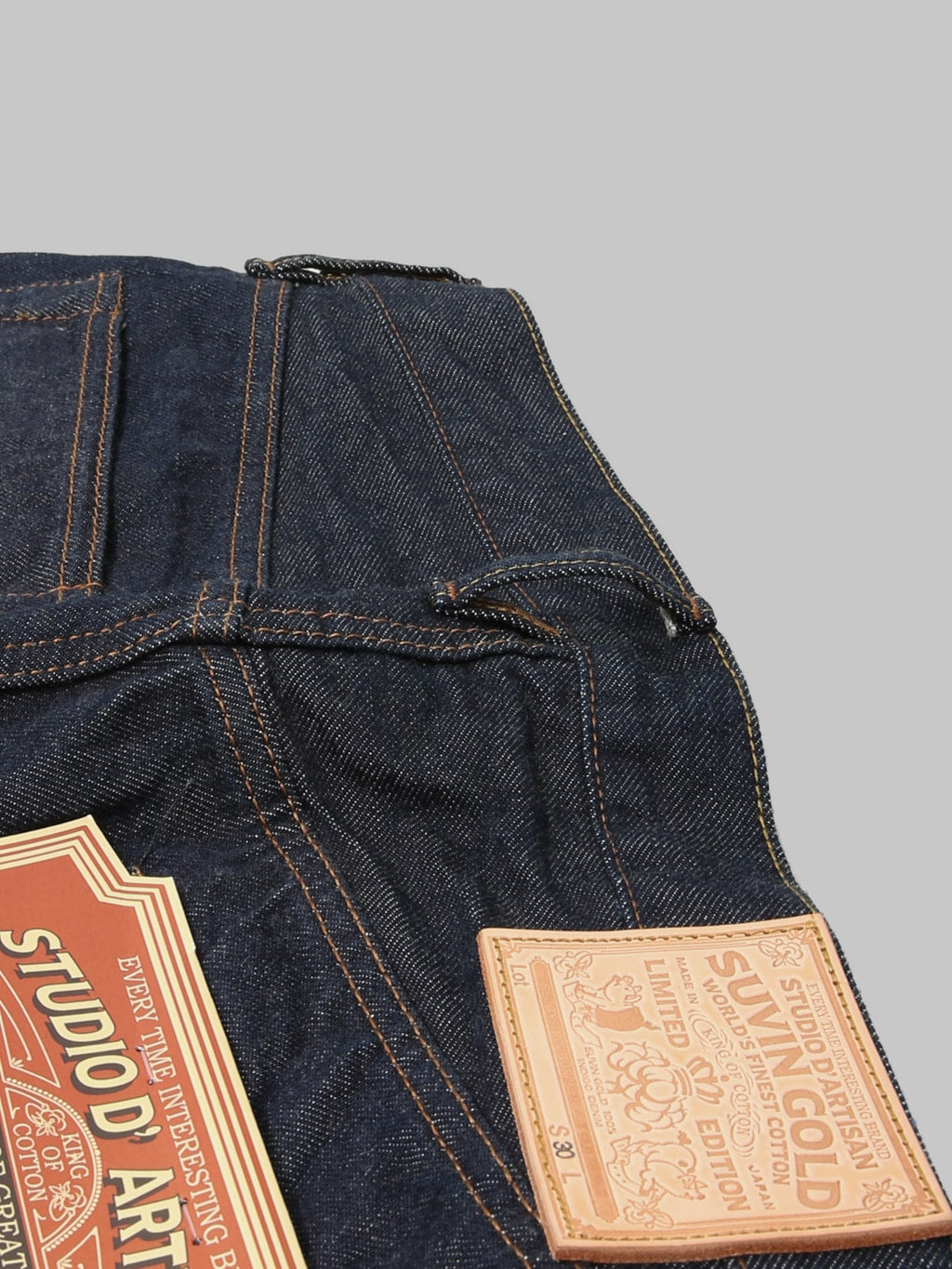 Studio D'Artisan D1922 15oz Suvin Gold Loose Straight Jeans - Redcast Heritage Co.