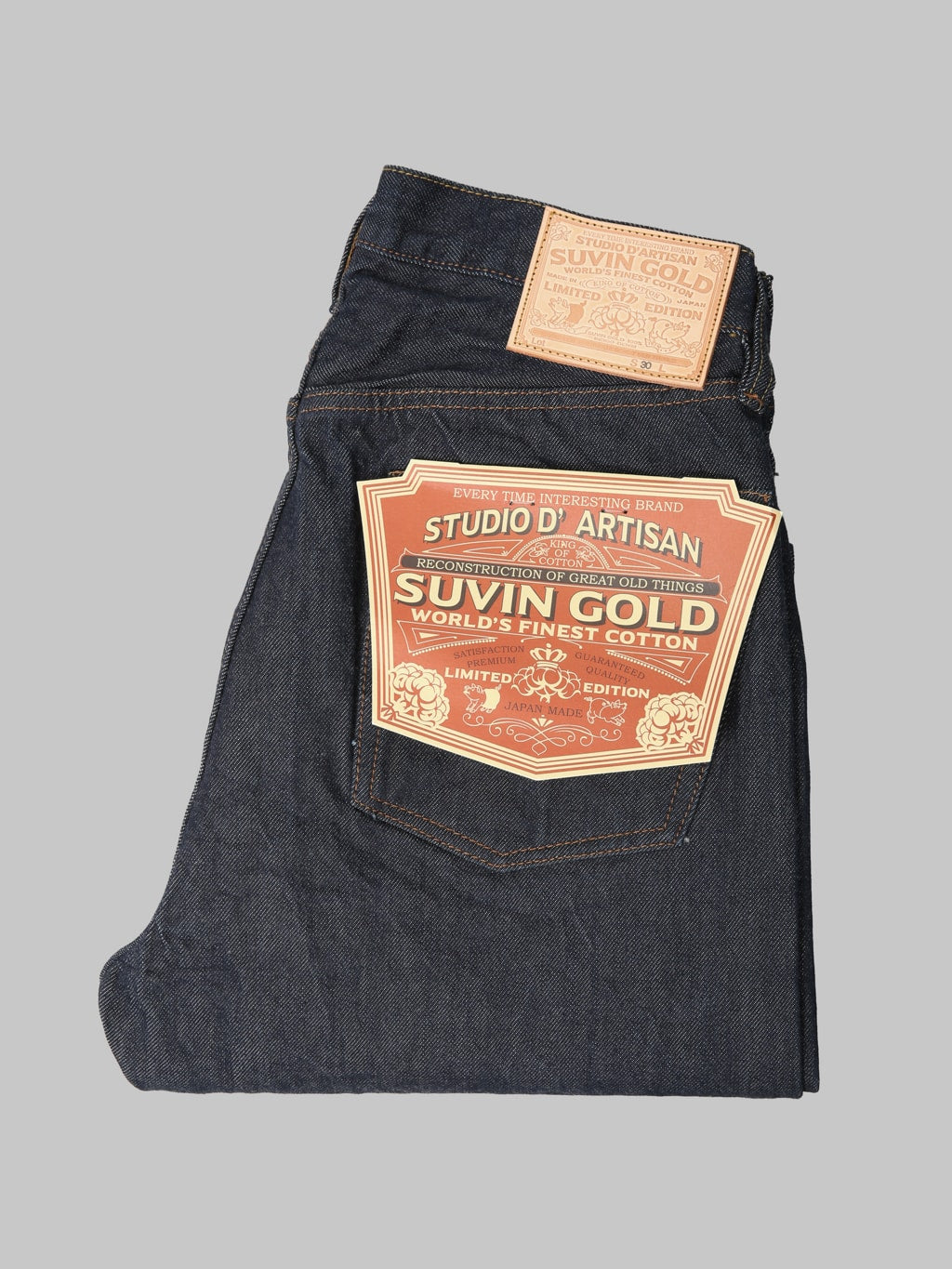 Studio D'Artisan D1922 15oz Suvin Gold Loose Straight Jeans - Redcast Heritage Co.