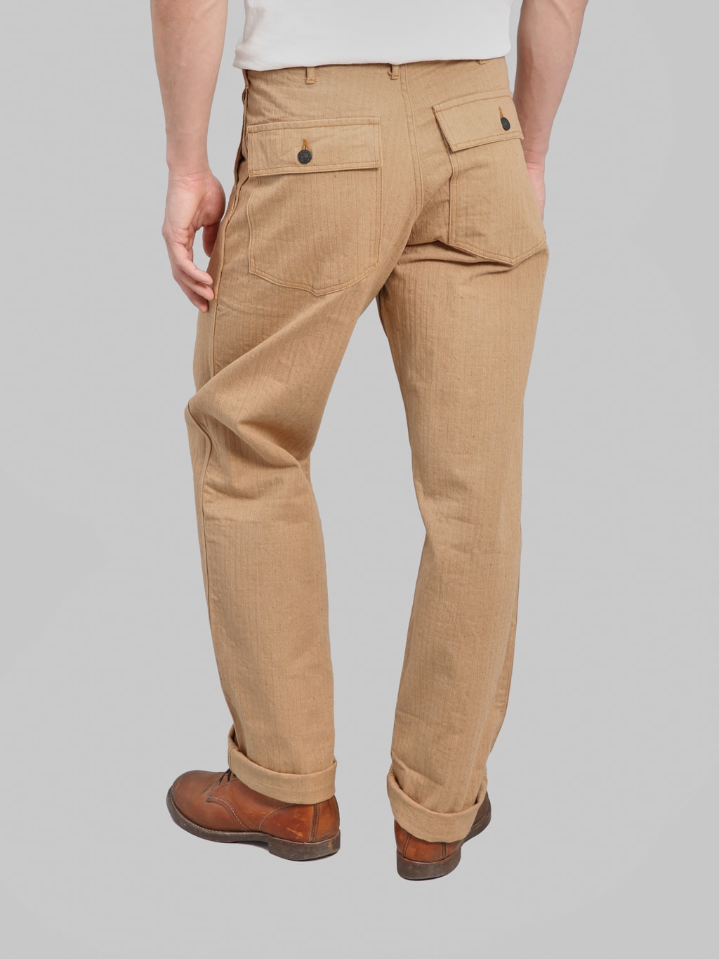 Studio DArtisan 1917 Fox Cotton Baker Pants Brown fitting