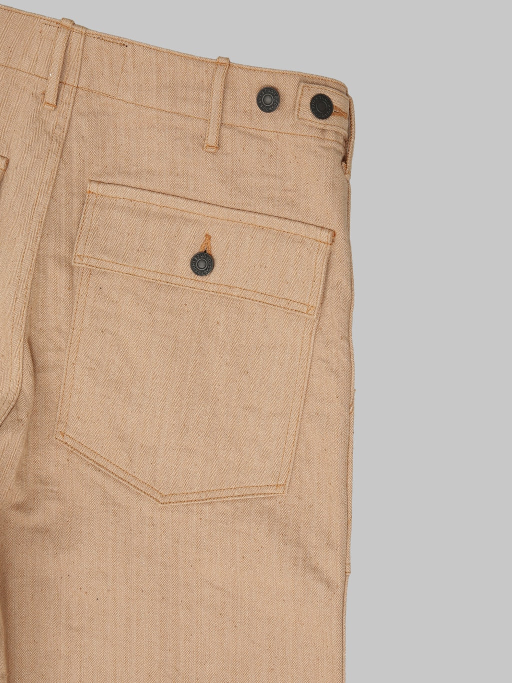 Studio DArtisan 1917 Fox Cotton Baker Pants Brown back pocket details