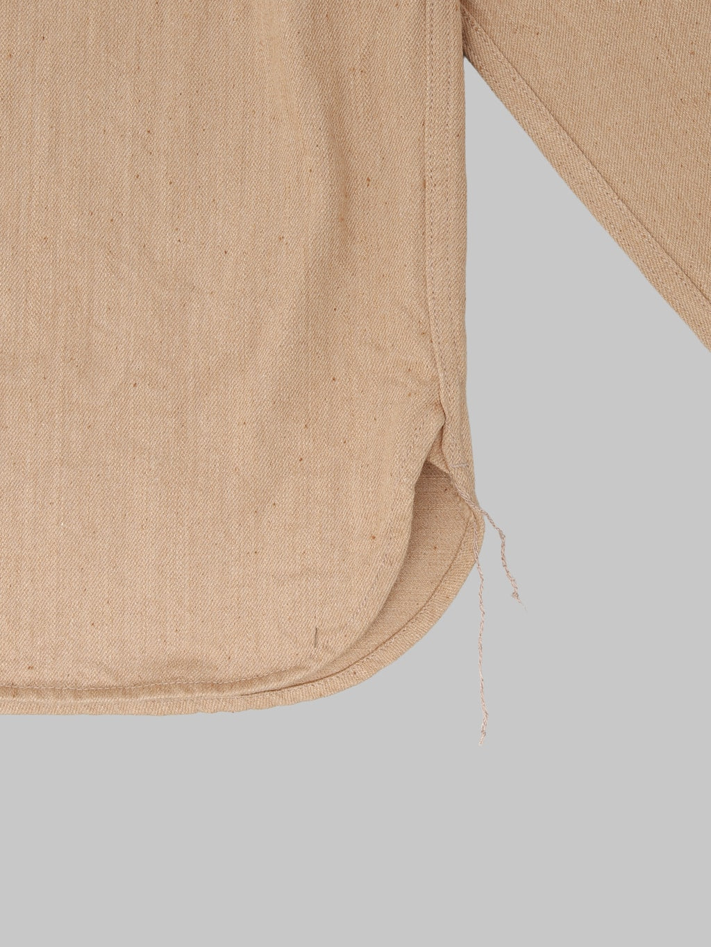 Studio DArtisan 5740 Fox Cotton Work Shirt Brown stiching detail