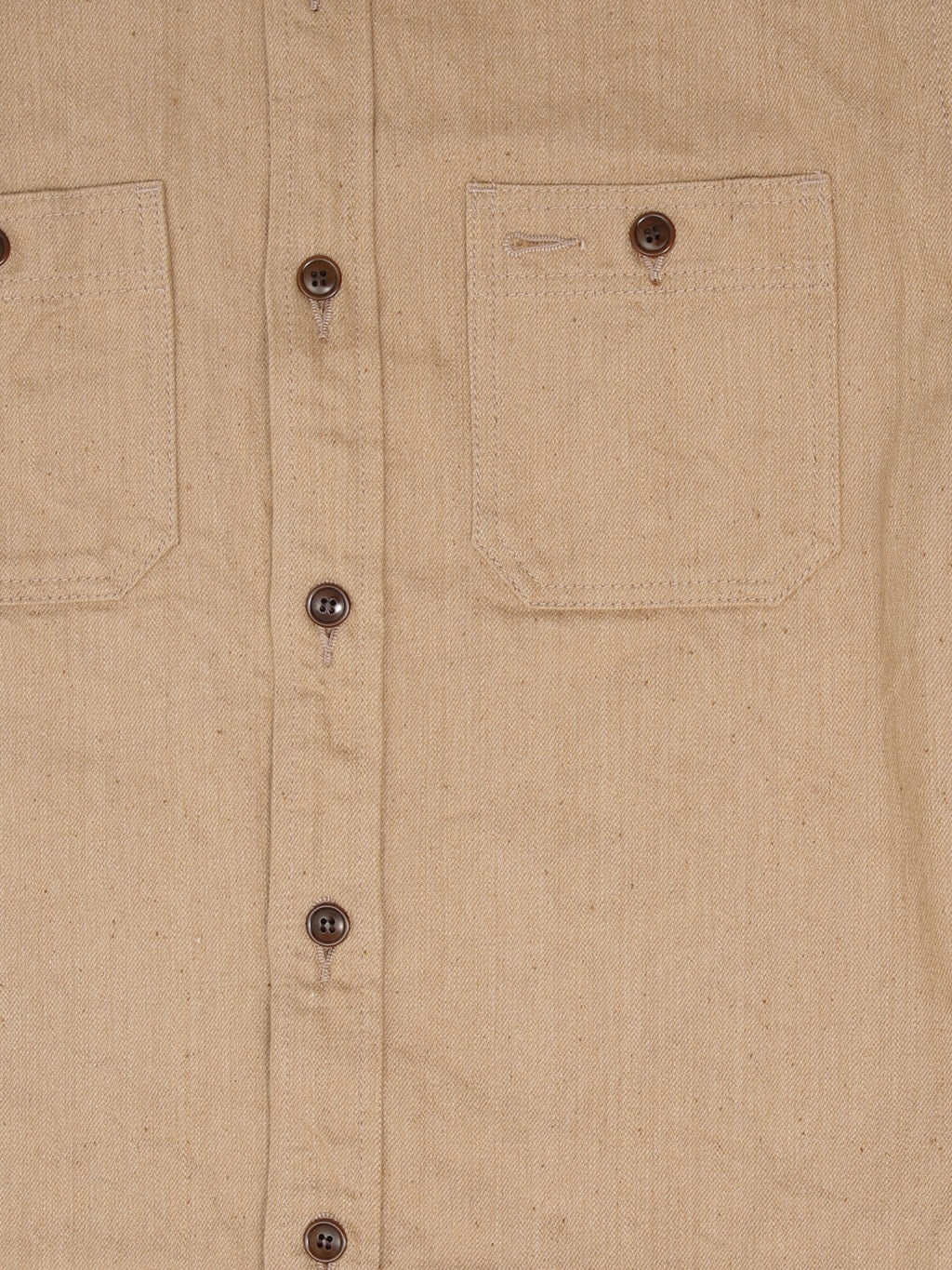 Studio DArtisan 5740 Fox Cotton Work Shirt Brown buttons