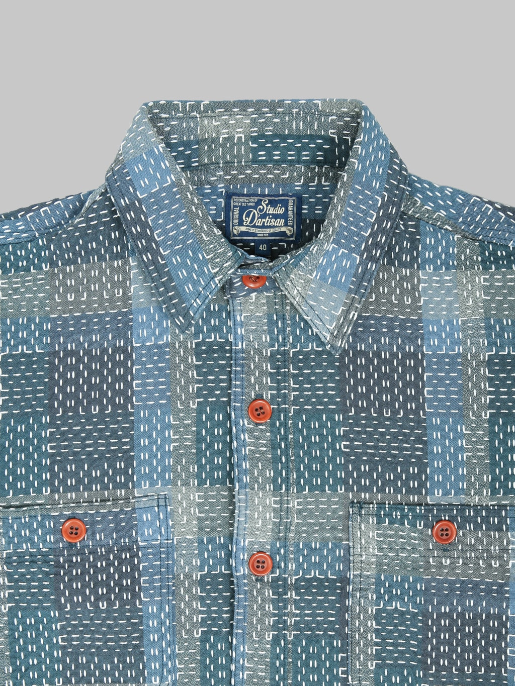 Studio D'Artisan Noragi Sashiko Shirt - Redcast Heritage Co.