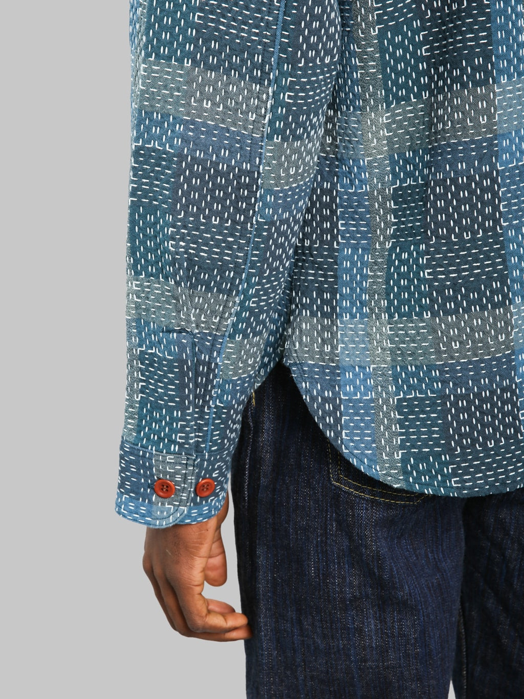 Studio D'Artisan Noragi Sashiko Shirt - Redcast Heritage Co.