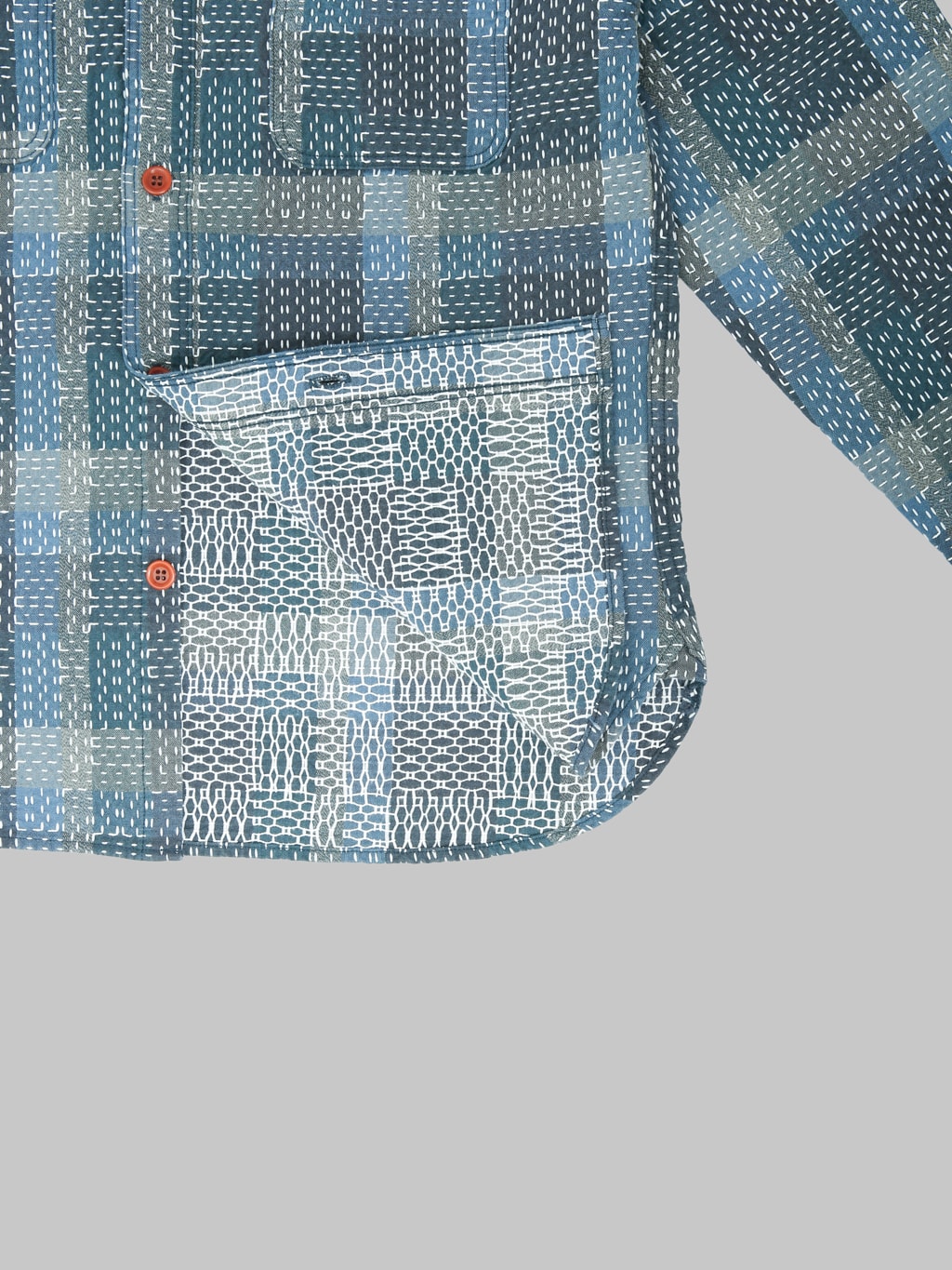 Studio D'Artisan Noragi Sashiko Shirt - Redcast Heritage Co.