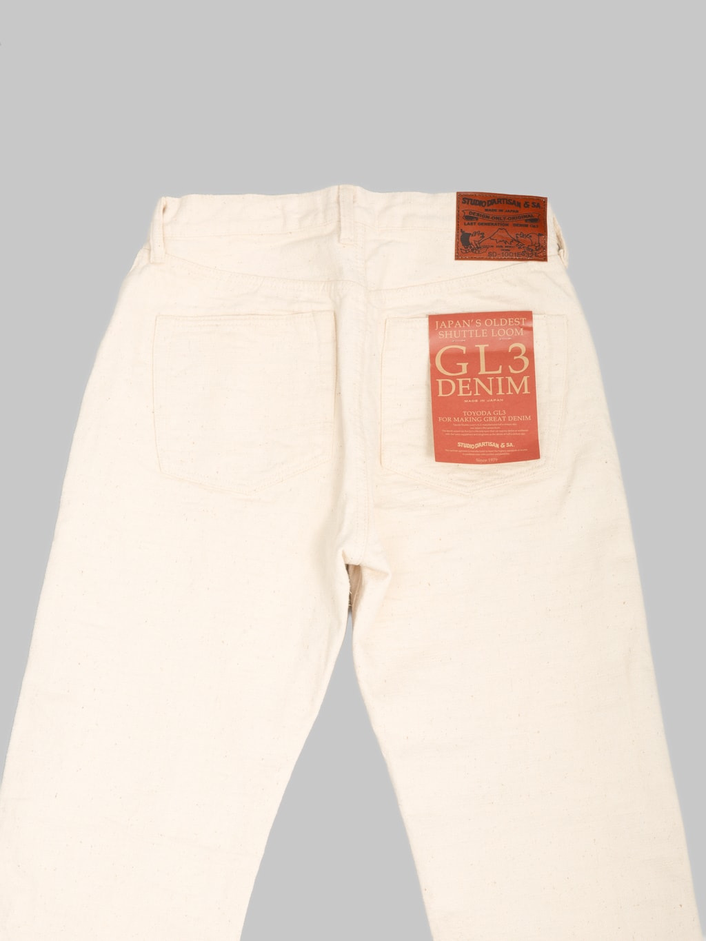 Studio D'Artisan SD-1001E 15oz "GL3 Ecru" Regular Straight Jeans Ecru