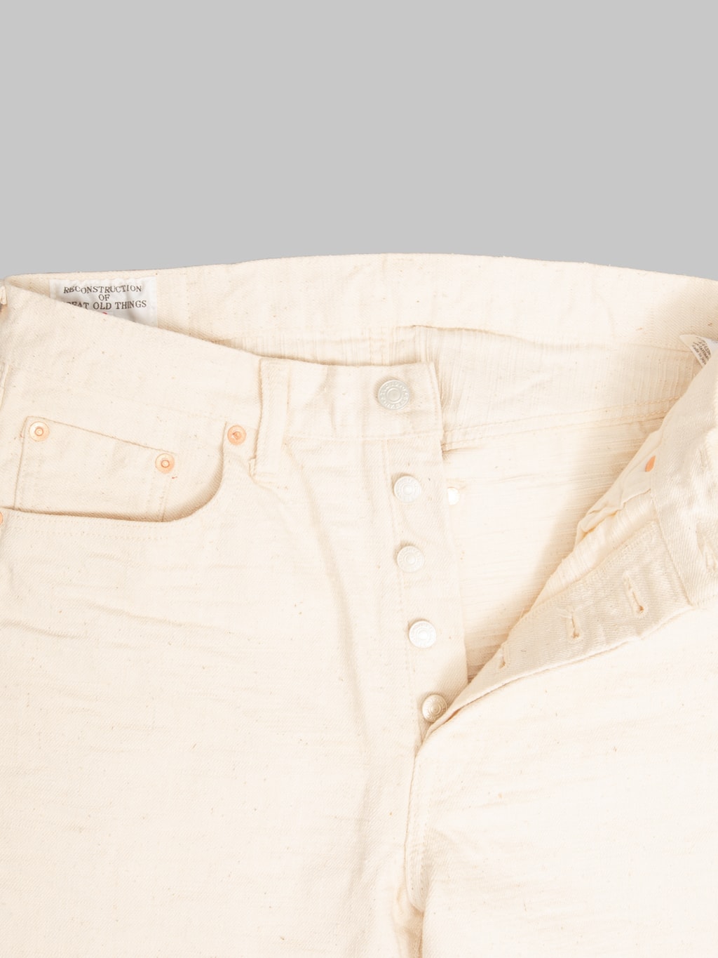 Studio D'Artisan SD-1001E 15oz "GL3 Ecru" Regular Straight Jeans Ecru
