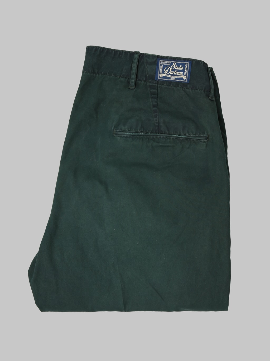 Studio D'Artisan 1923 Supima Cotton Chino Pants Indigo Green