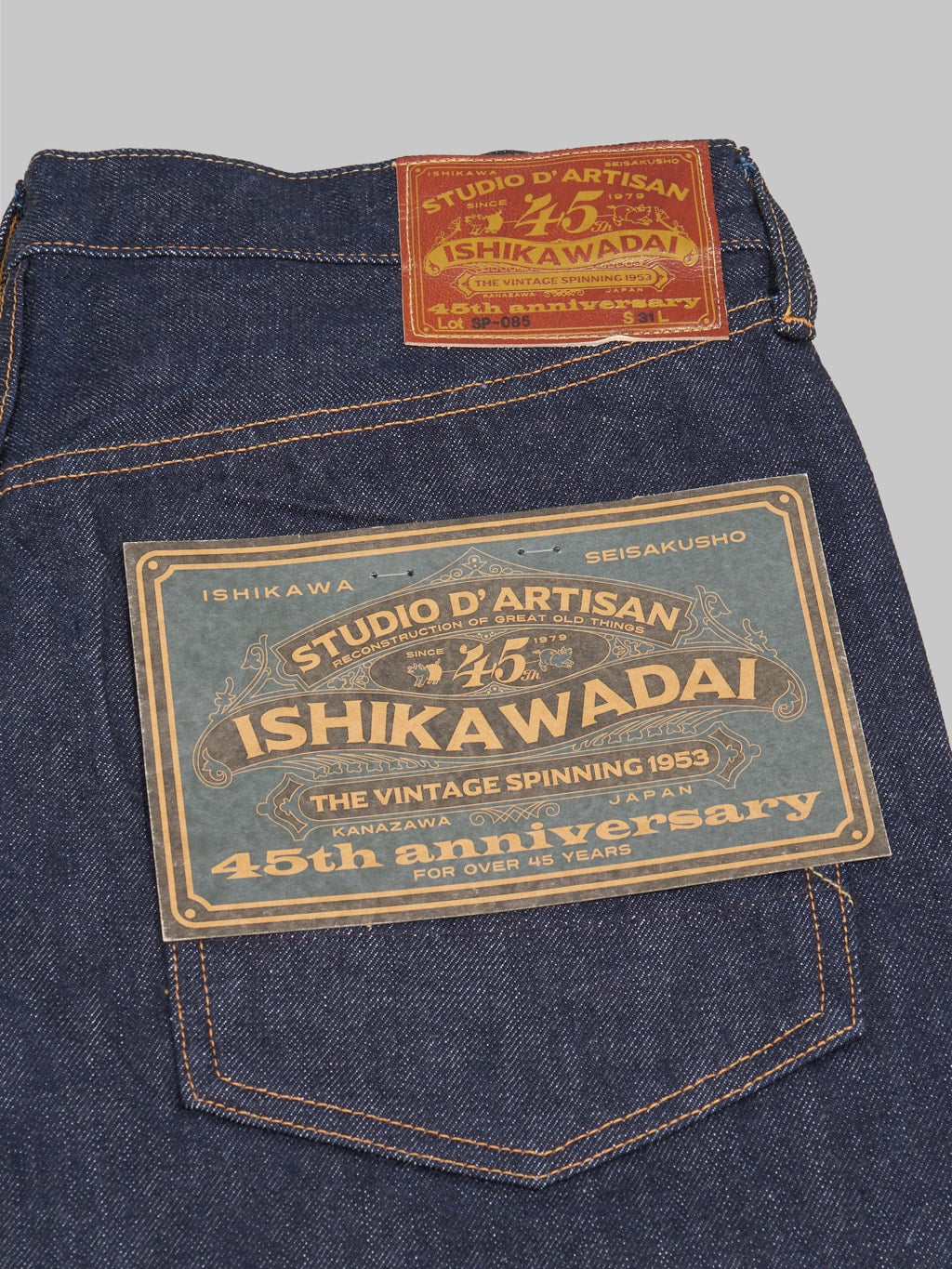 studio dartisan 13oz ishikawadai regular straight selvedge jeans pocket flasher