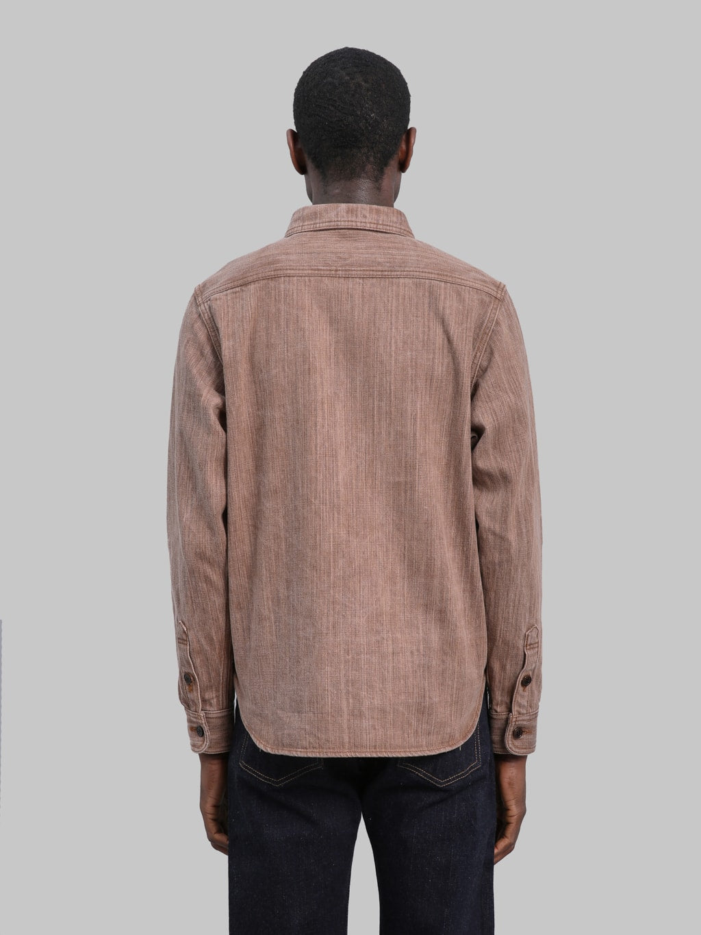 Studio DArtisan D5732 13oz Kakishibu Denim Shirt back look