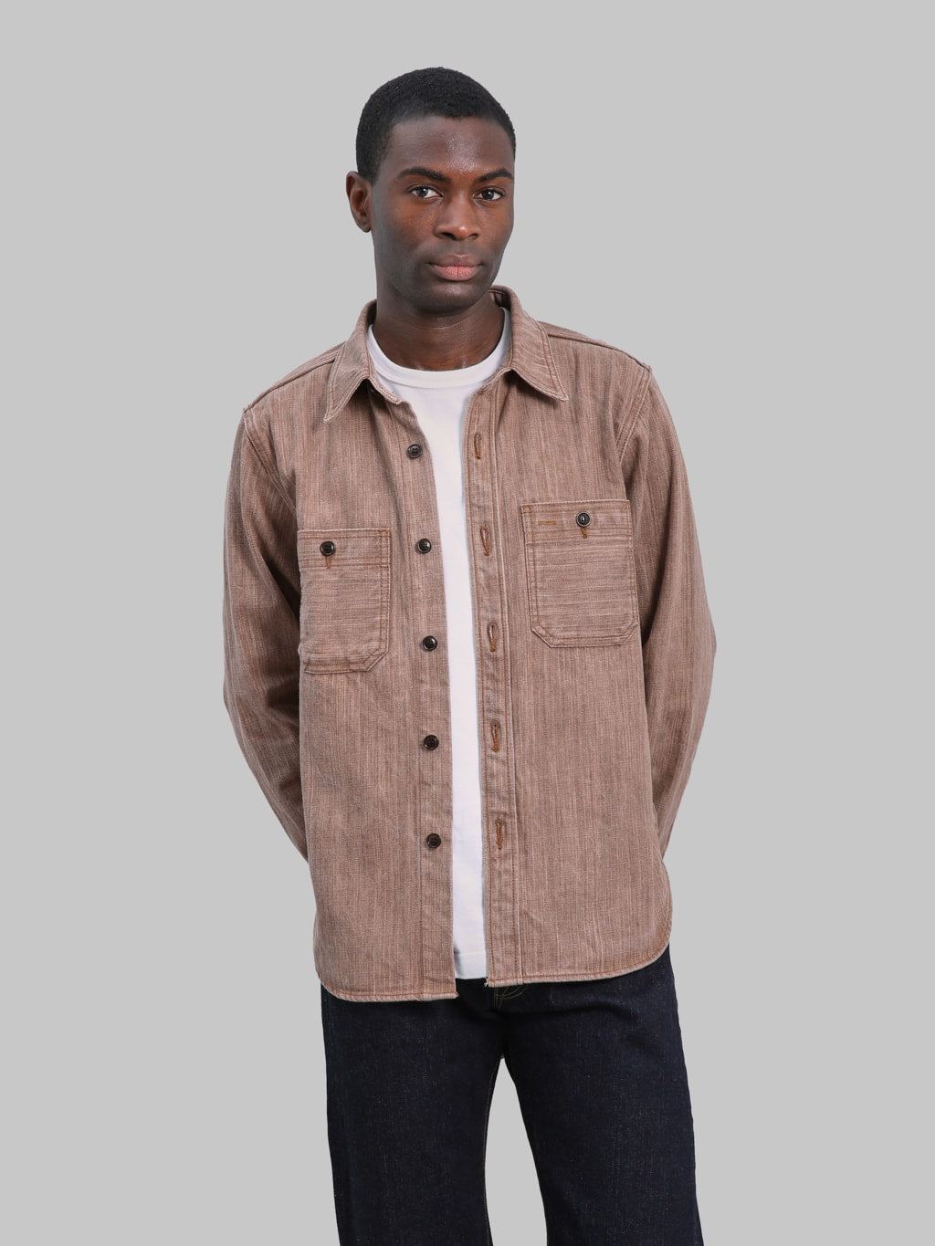 Studio DArtisan D5732 13oz Kakishibu Denim Shirt made in japan