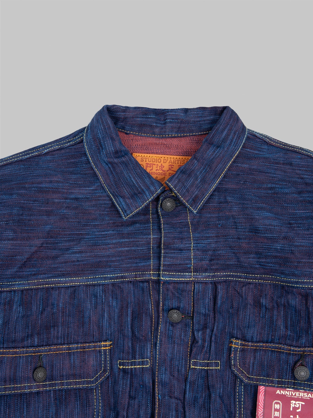 studio dartisan 15oz tokushima hinode awa shoai type 2 jacket  collar