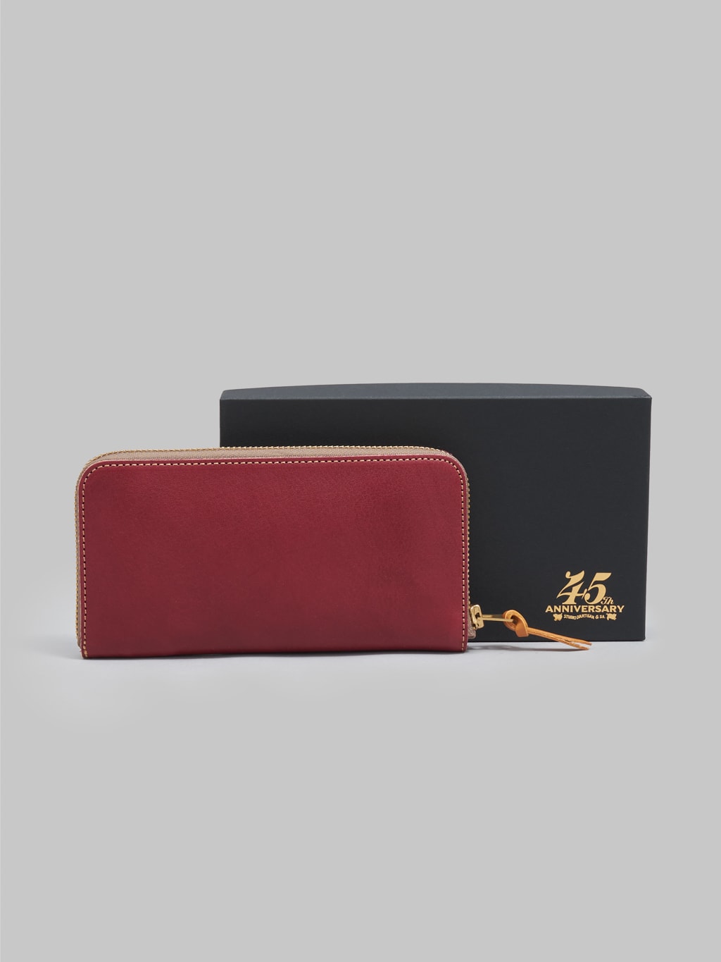 studio dartisan 45th anniversary hinode leather long wallet packaging