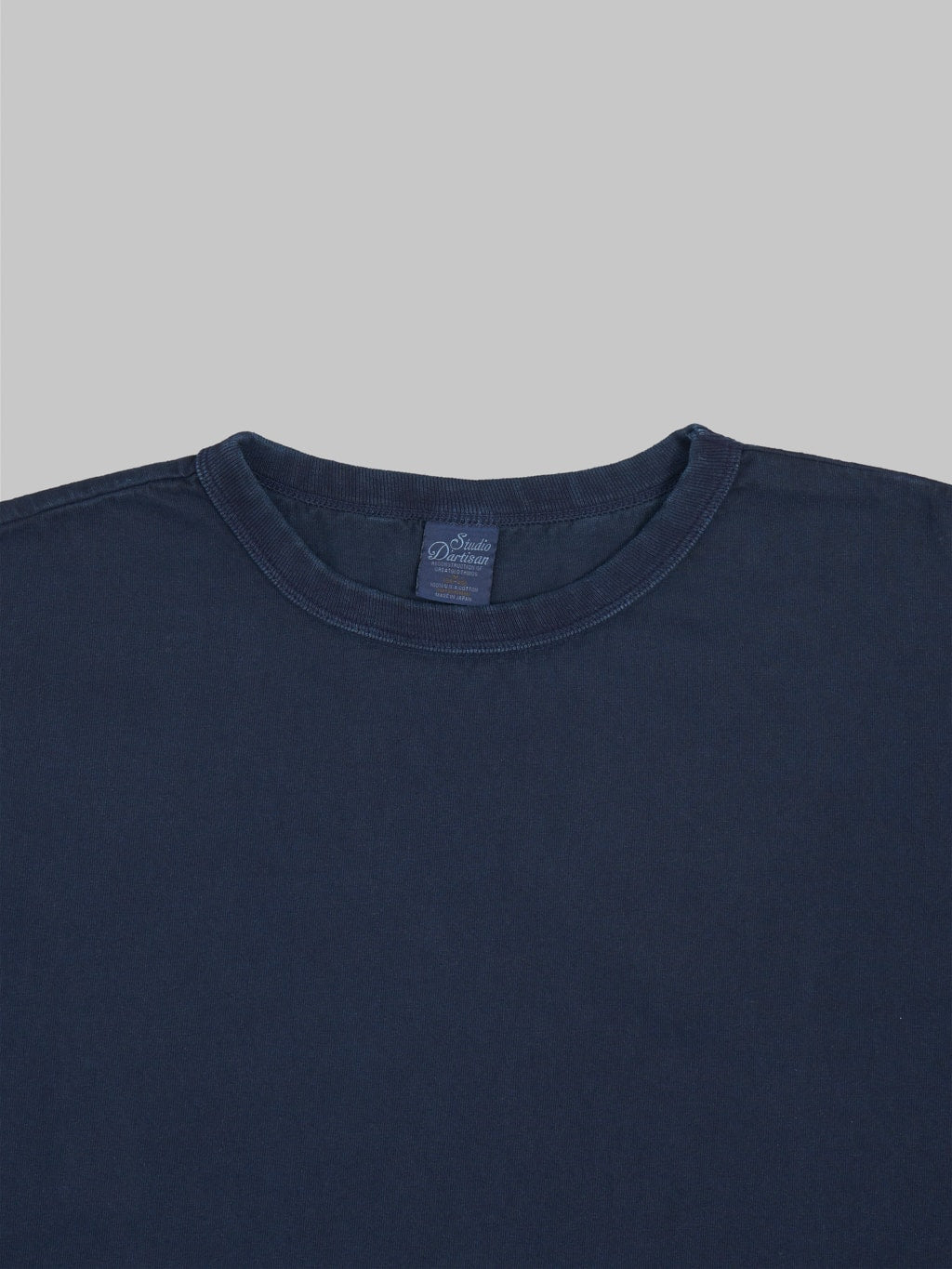 studio dartisan 8136b usa cotton tshirt dark indigo collar