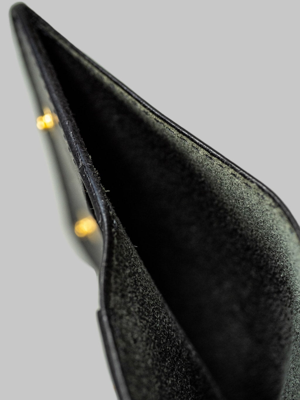 Studio Dartisan black leather mini wallet natural tanned interior