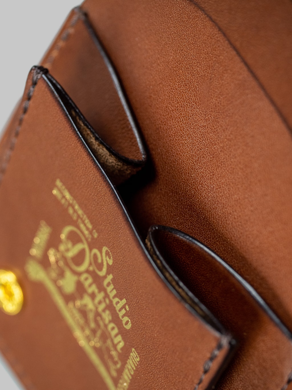 Studio Dartisan brown leather mini wallet coin pocket