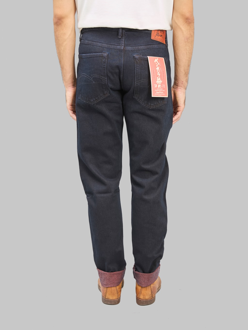 Studio DArtisan D1908 14oz Bengara Relax Tapered Jeans back fit
