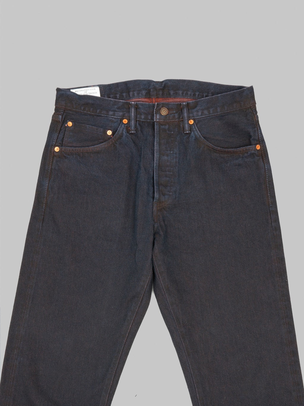 Studio DArtisan D1908 14oz Bengara Relax Tapered Jeans front details