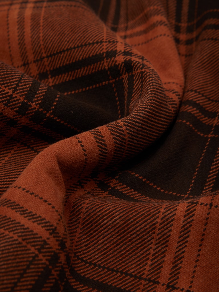 studio dartisan doro amami mud dyed flannel shirt brown texture