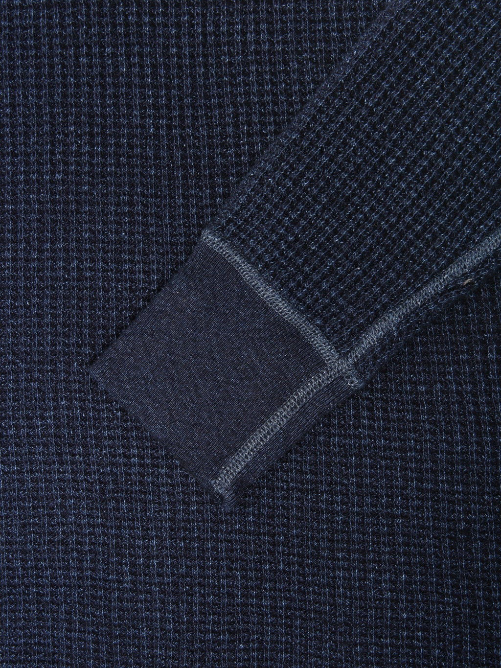 Studio DArtisan 8191 Indigo Dyed Heavy Thermal TShirt cuff details