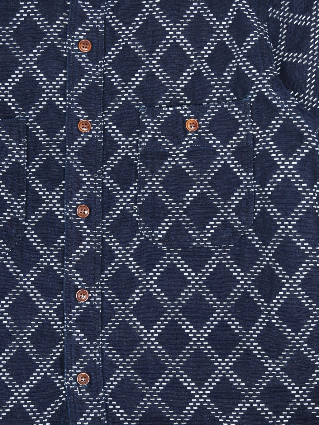 Studio D'Artisan 5728 Indigo Sashiko Dobby Shirt