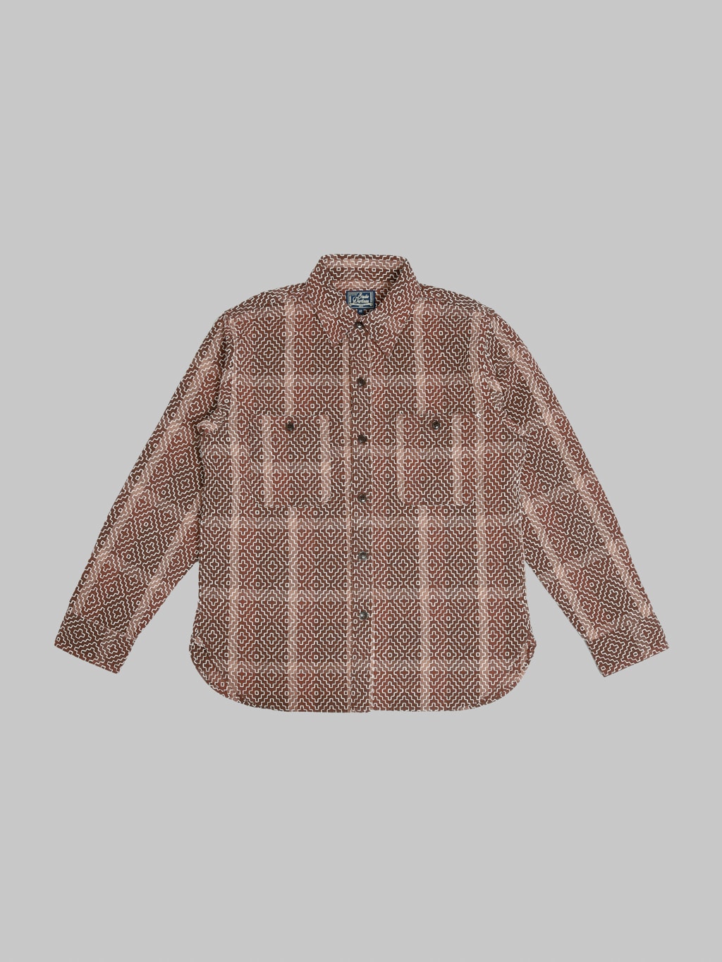 Studio D'Artisan 5726 Kakishibu Noragi Sashiko Shirt