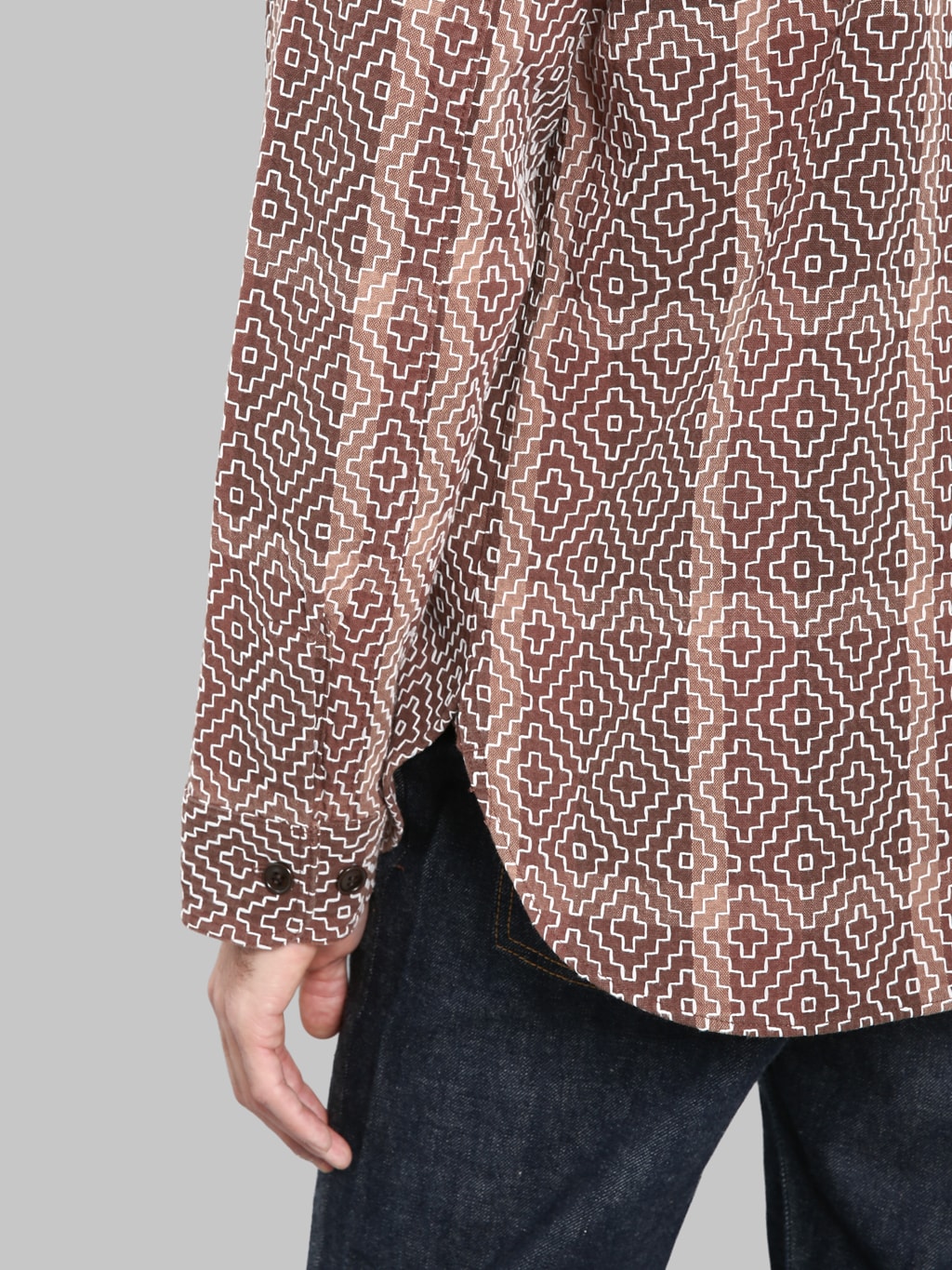 Studio D'Artisan 5726 Kakishibu Noragi Sashiko Shirt