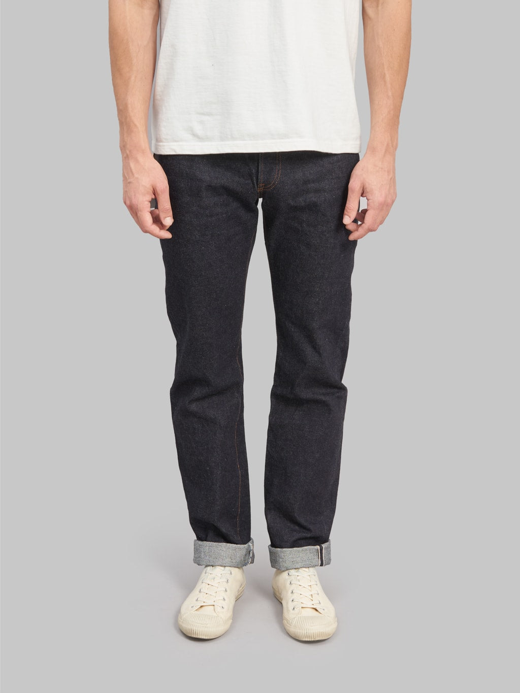 studio dartisan sd 103 15oz tight straight selvedge jeans front fit