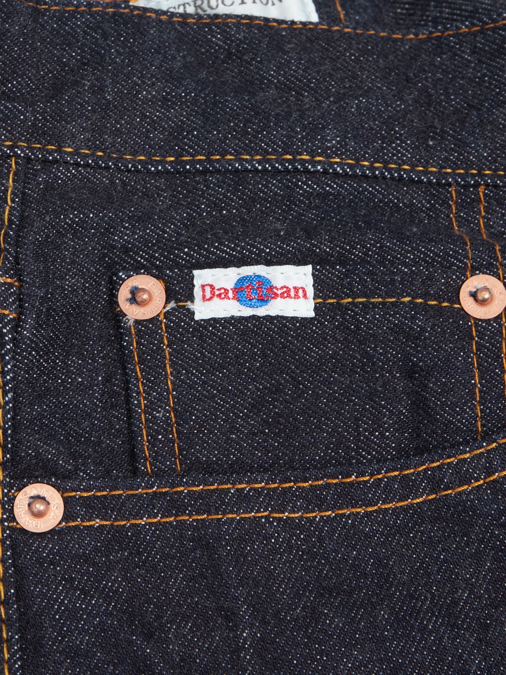 studio dartisan sd 103 15oz tight straight selvedge jeans brand tag