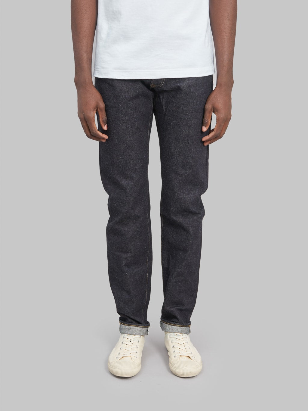 studio dartisan sd 108 15oz straight tapered selvedge jeans front fit