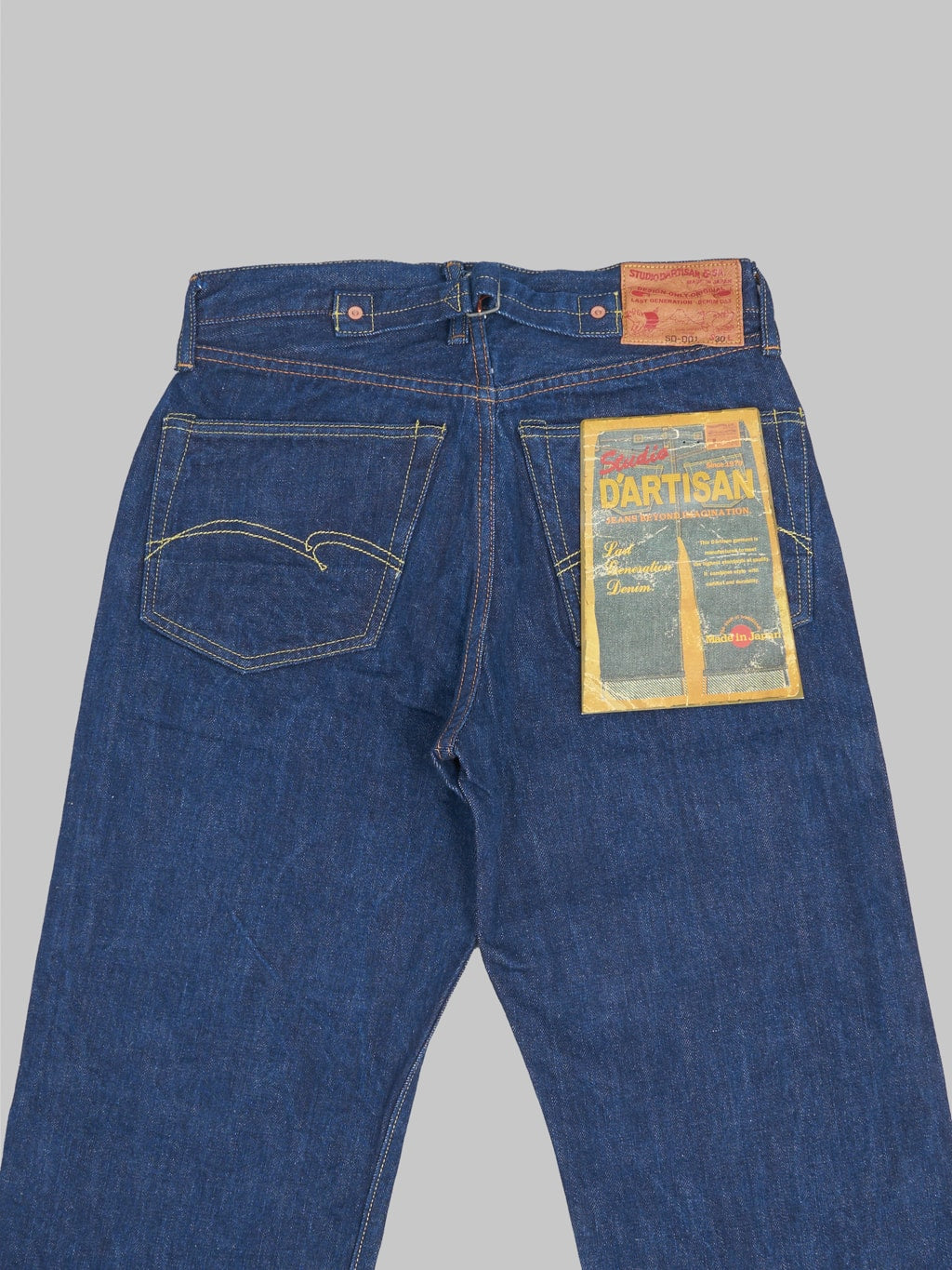 studio dartisan sd d01 the origin selvedge jeans regular straight back pockets