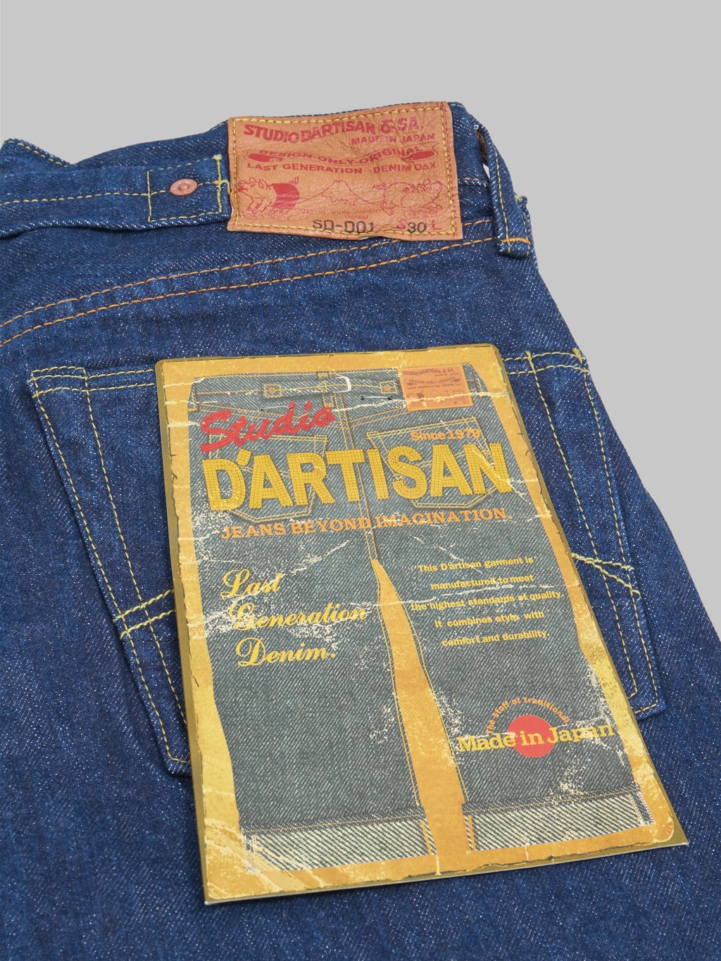 studio dartisan sd d01 the origin selvedge jeans regular straight pocket flasher