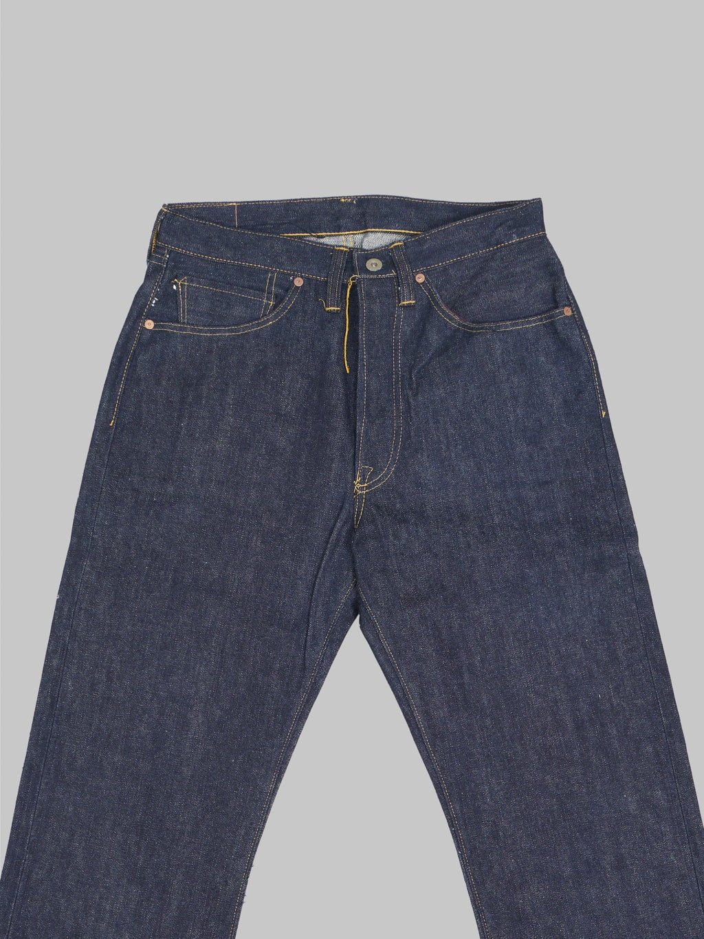 sugar cane 1943 model super denim collectibles blue denim front details