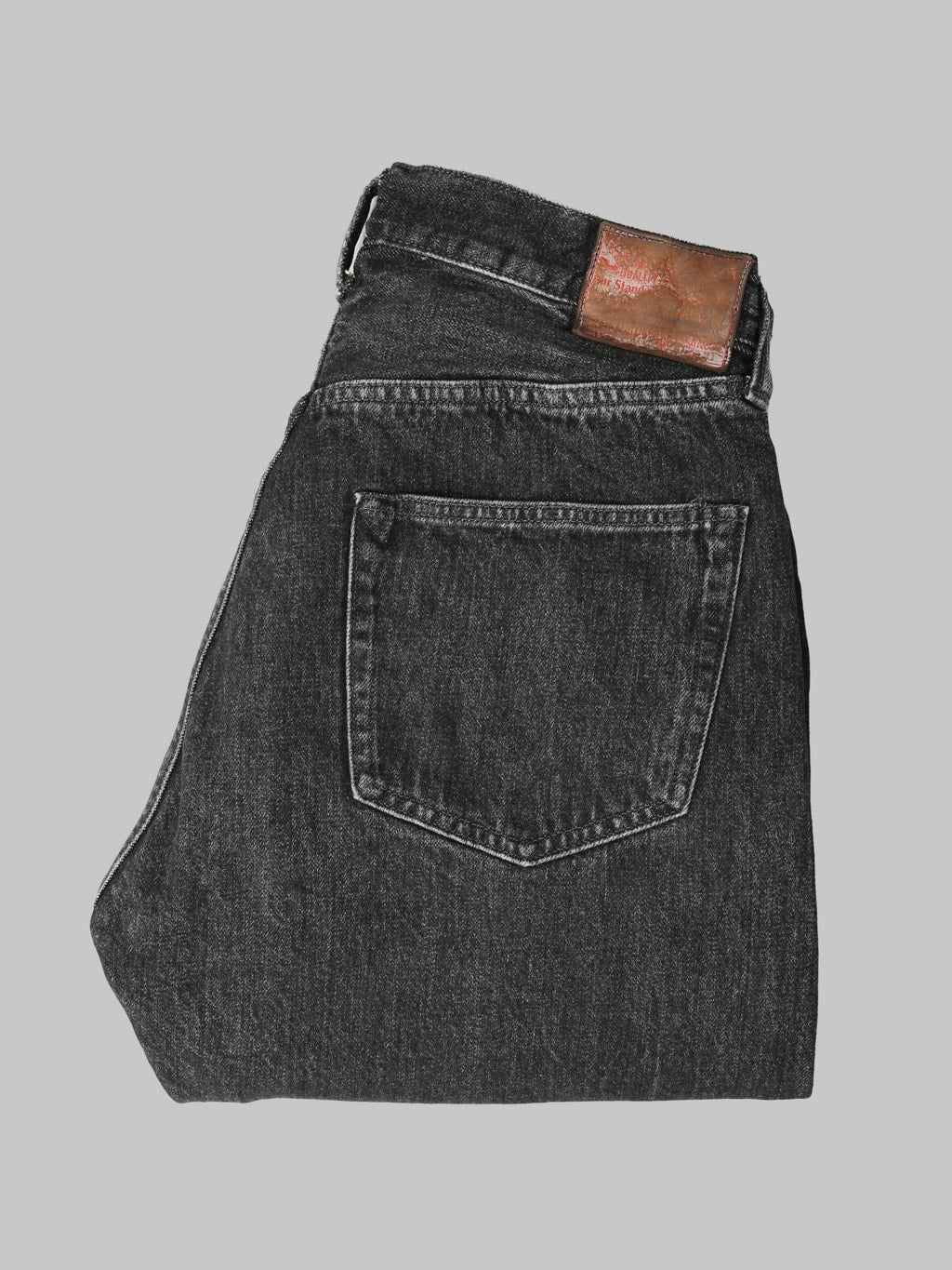 Sugar Cane "1947 Model Hard Wash" 14.25oz Regular Straight Black Jeans - Redcast Heritage Co.
