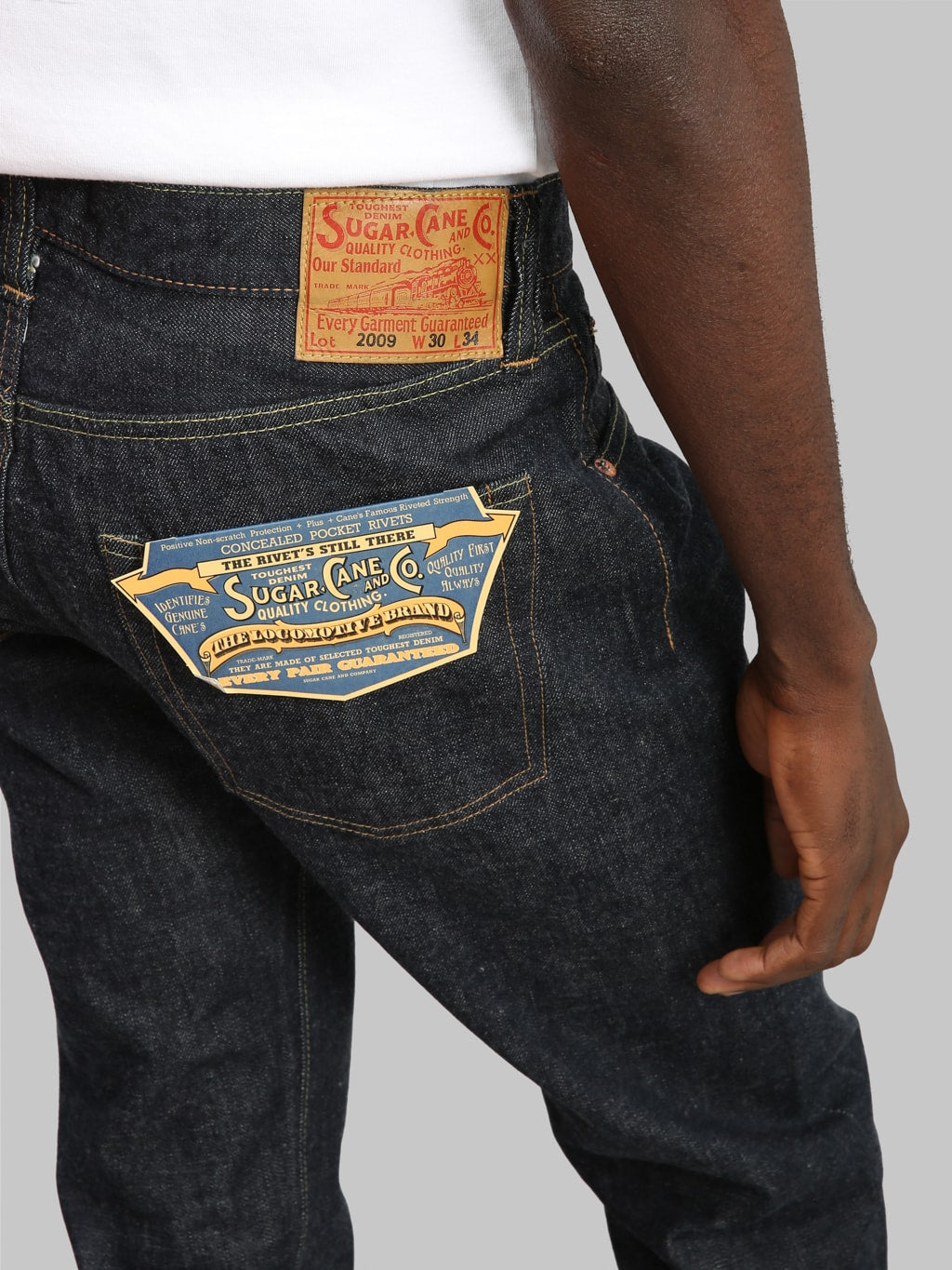 sugar cane 1947 type 2 12oz slim straight selvedge back pocket