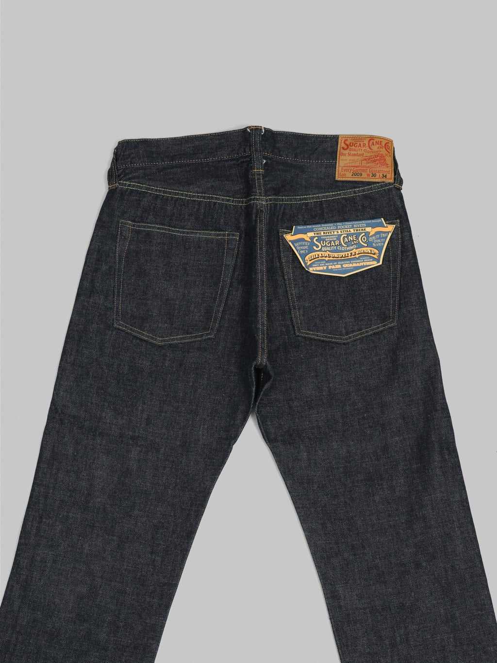 sugar cane 1947 type 2 12oz slim straight selvedge back pocket