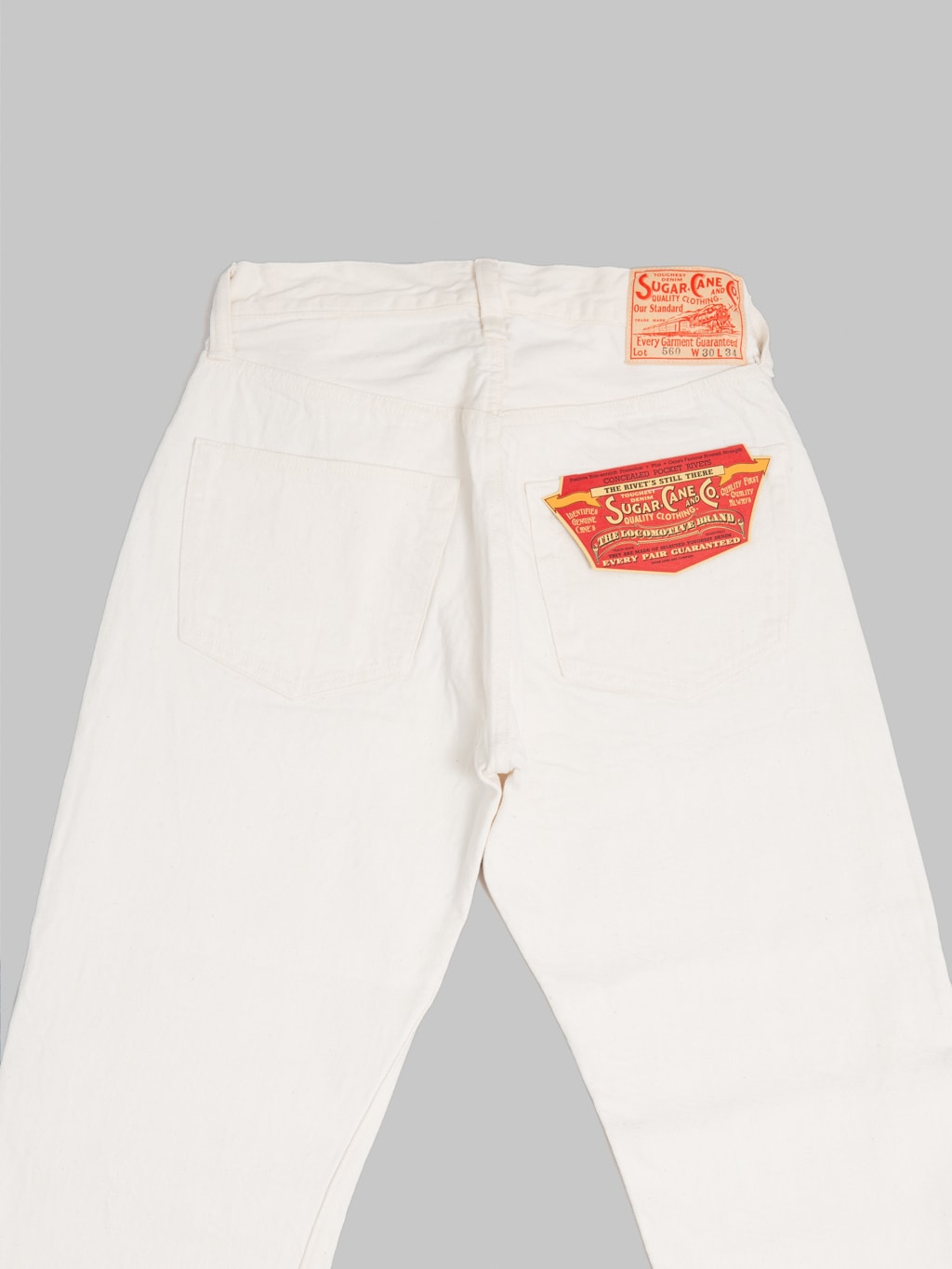 Sugar Cane 1947 Model White 13oz Regular Straight Jeans back details