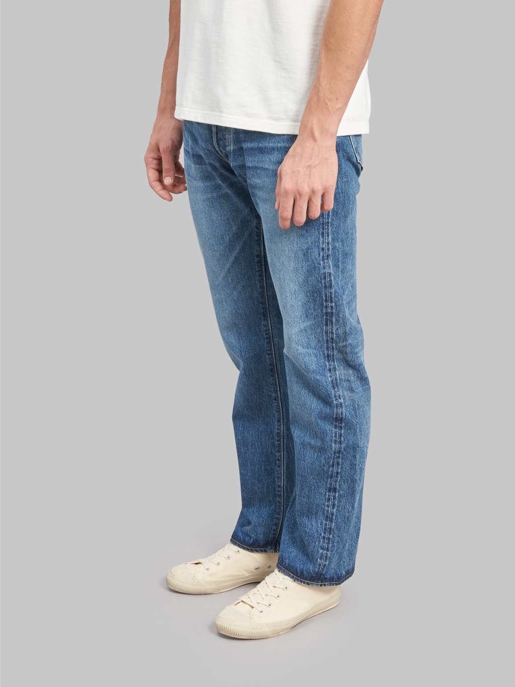 Sugar Cane "1947SW Model Stonewashed" 14.25oz Regular Straight Jeans