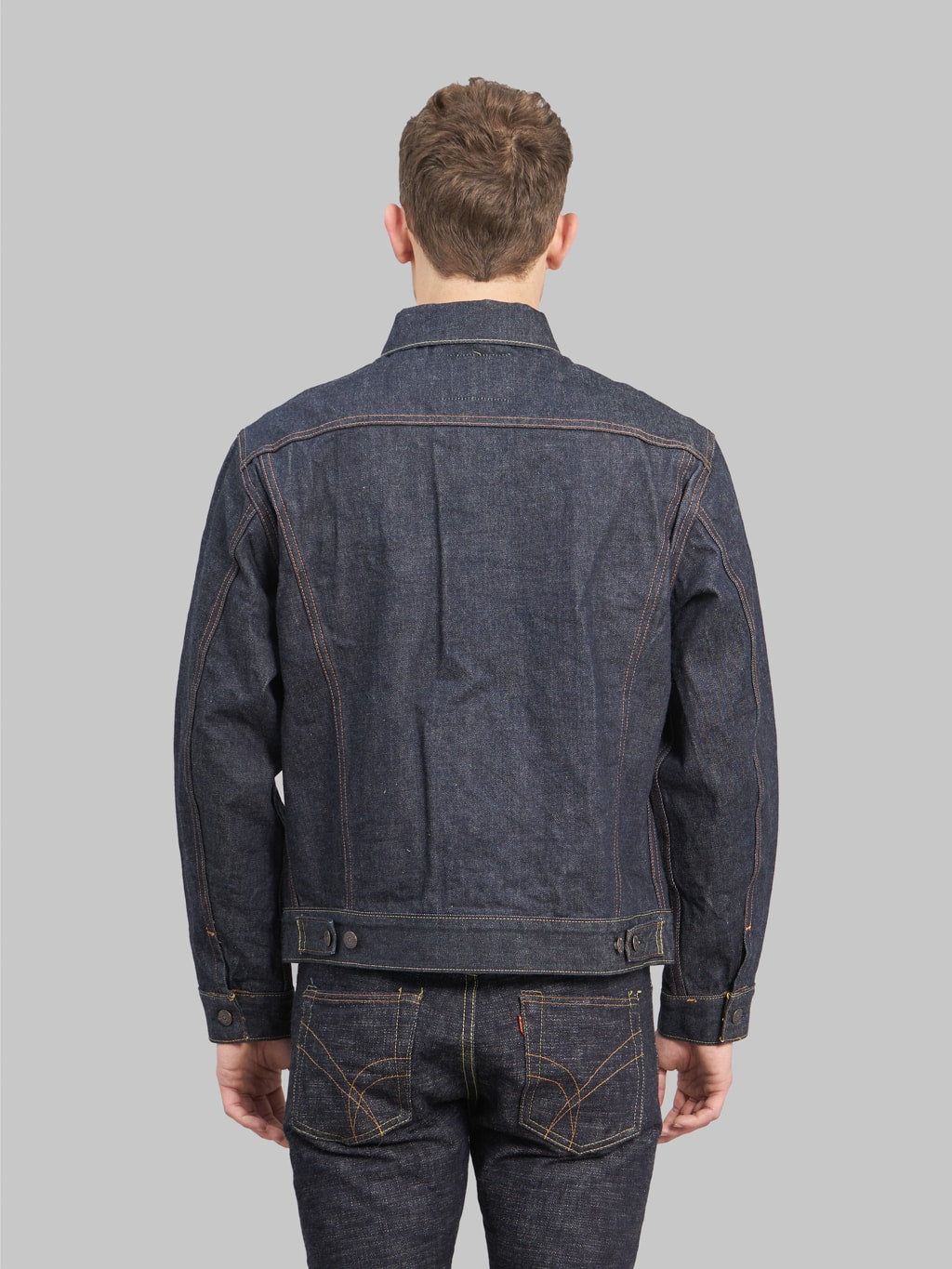 sugar cane 1962 type 3 denim jacket back look