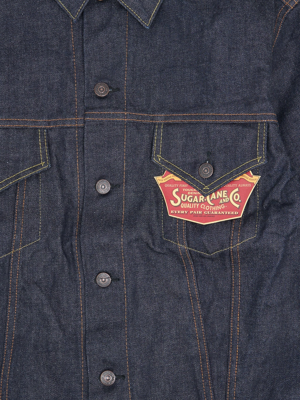 sugar cane 1962 type 3 denim jacket chest pocket