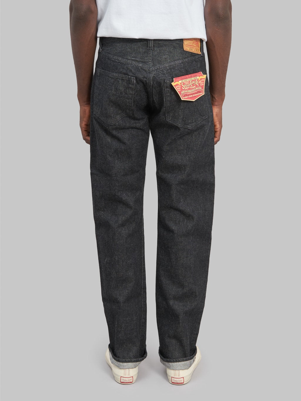 sugar cane 460 1947 model black selvedge denim back fit