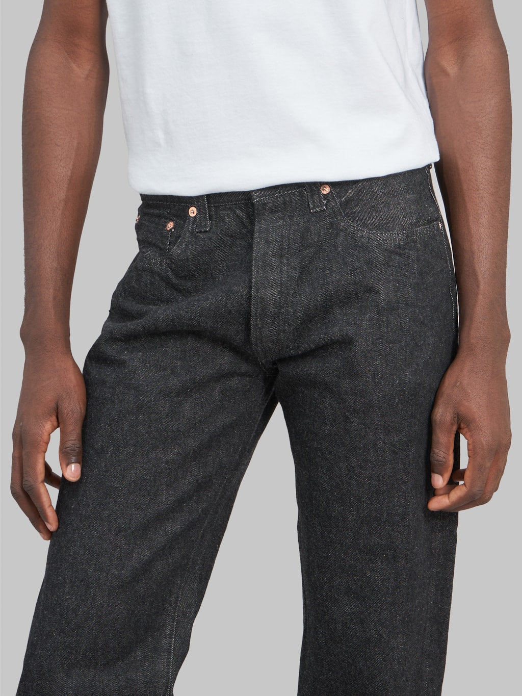 sugar cane 460 1947 model black selvedge denim waist