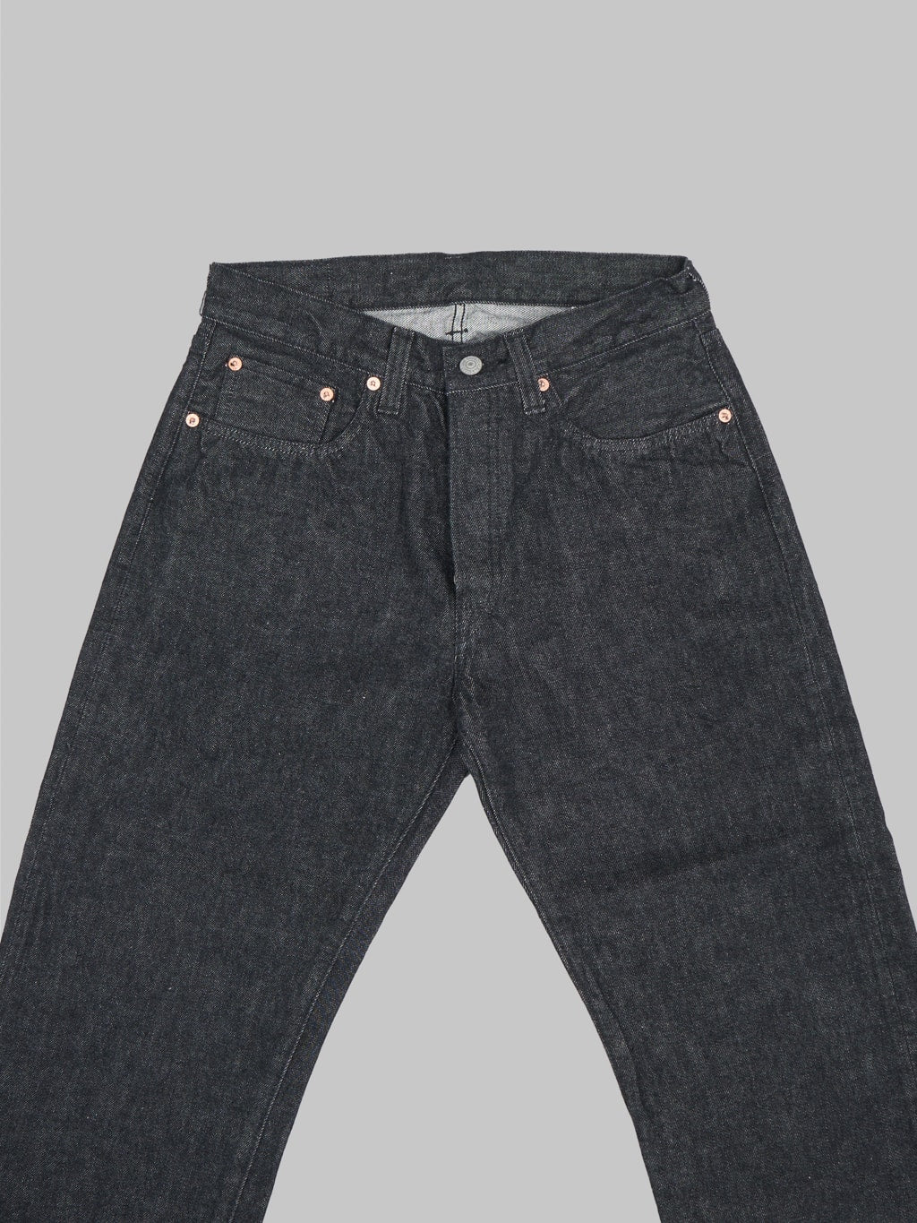 sugar cane 460 1947 model black selvedge denim front details