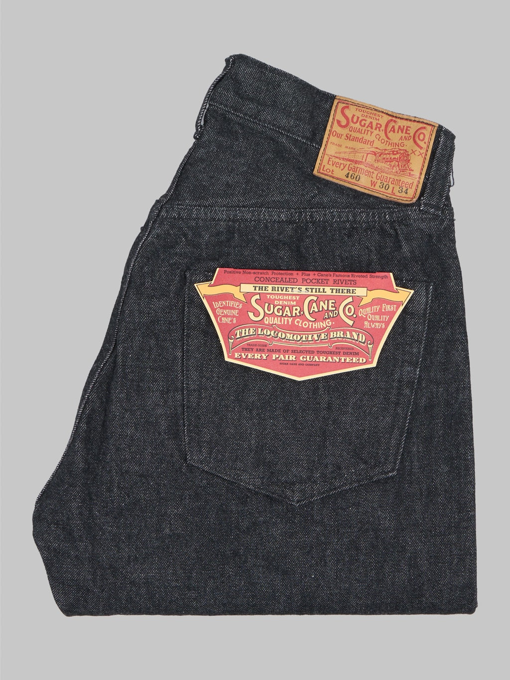 Sugar Cane "1947 Model" 14.25oz Black Denim Regular Straight Jeans