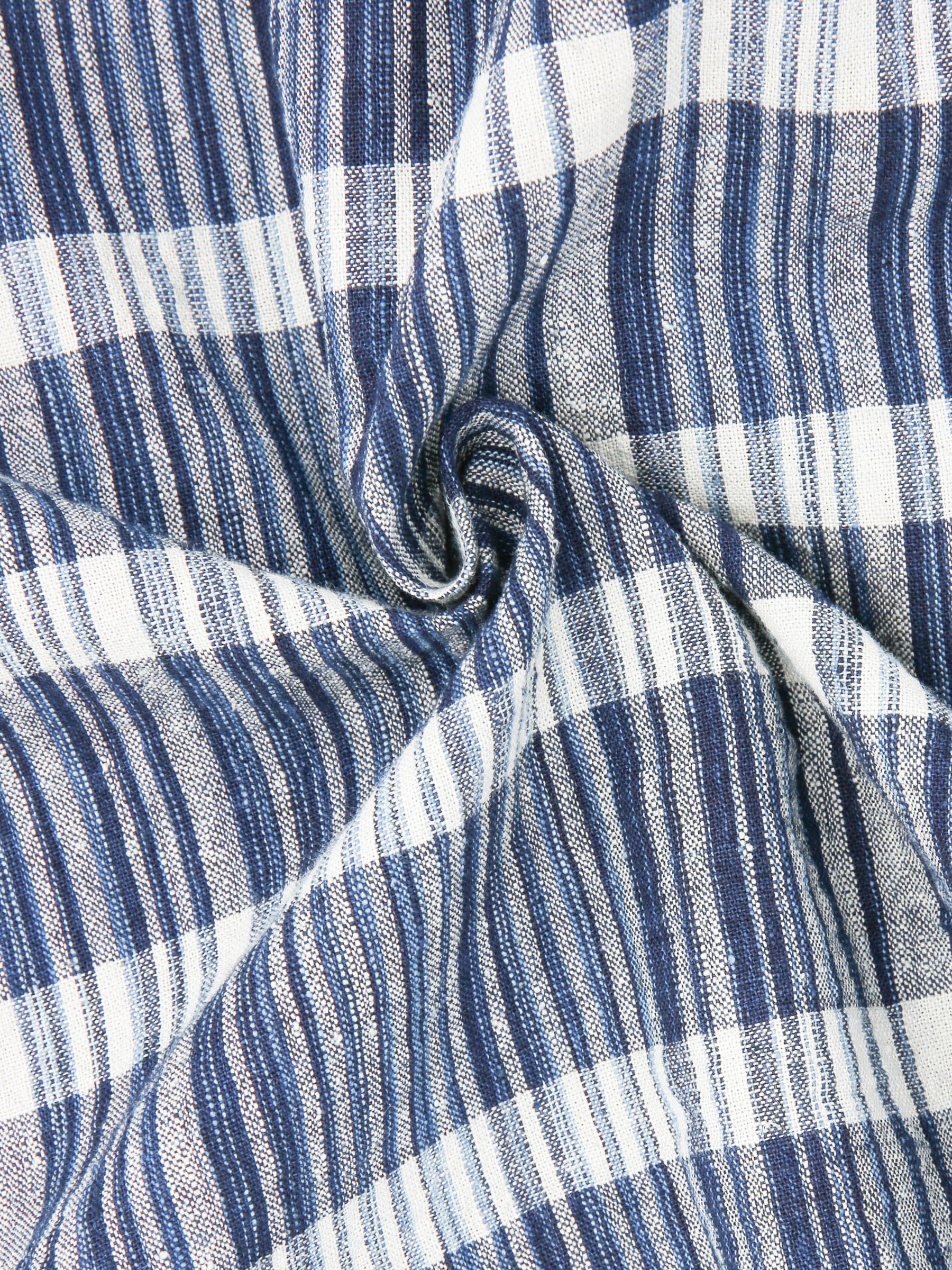 Sugar Cane Fiction Romance 5oz Indigo Check Work Shirt