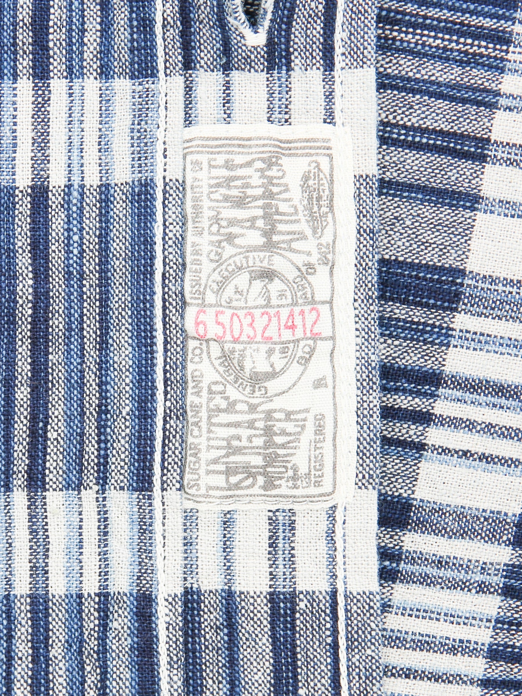 Sugar Cane Fiction Romance 5oz Indigo Check Work Shirt