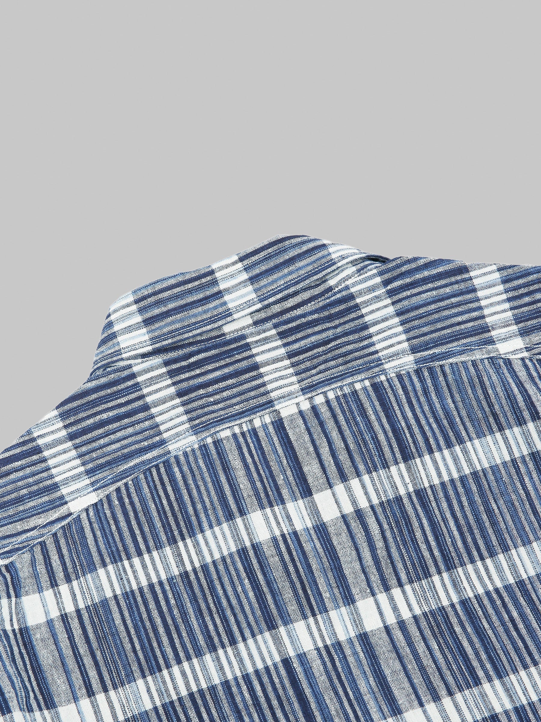Sugar Cane Fiction Romance 5oz Indigo Check Work Shirt