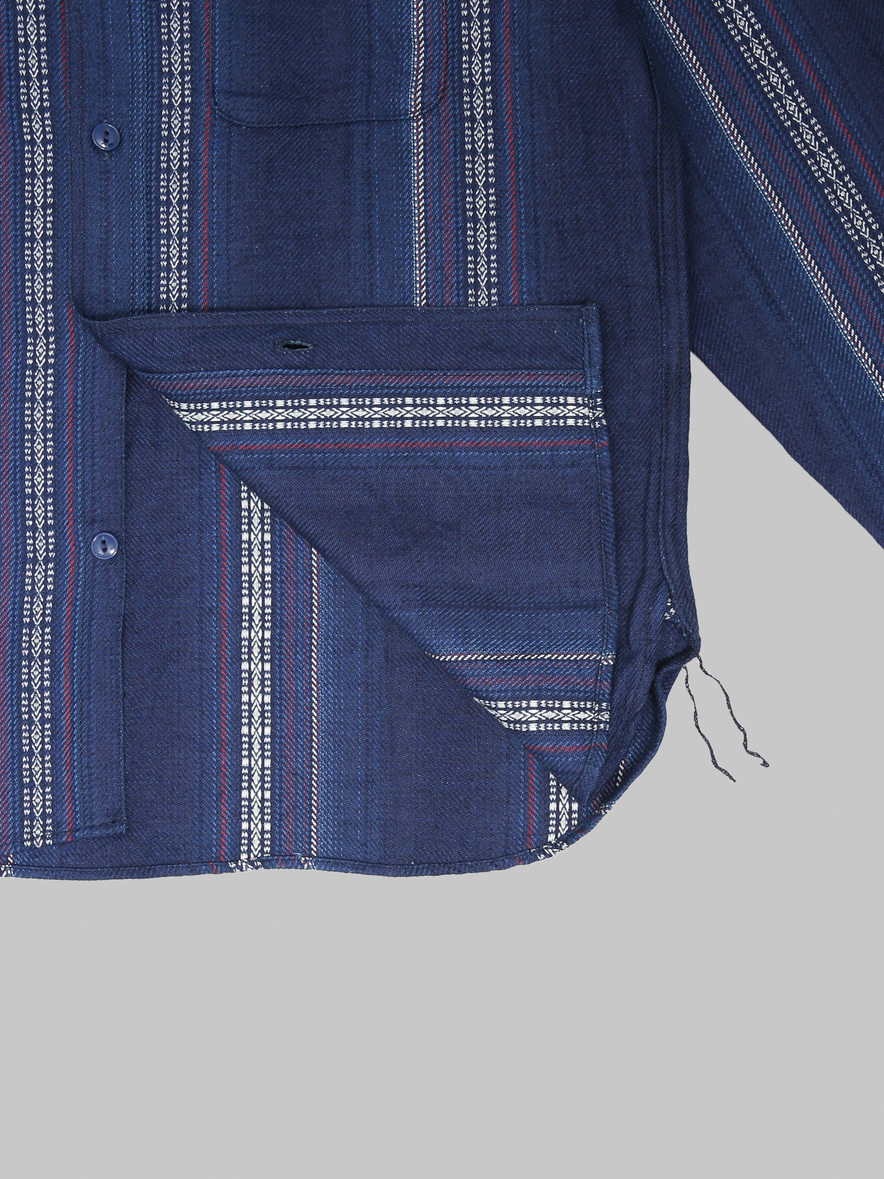 Sugar Cane Native American Indigo Dobby Work Shirt