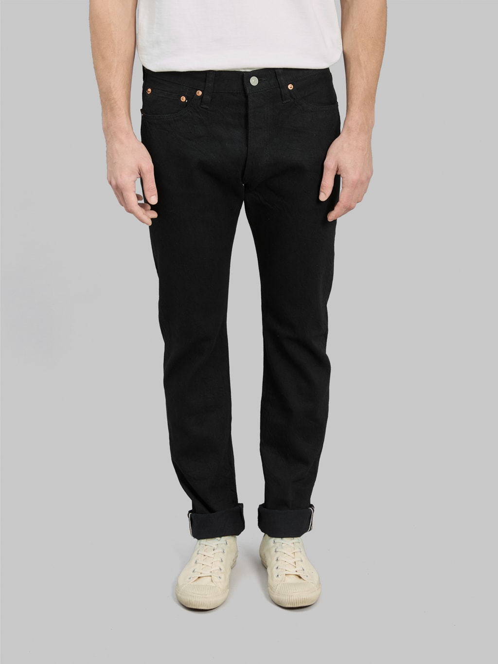 Sugar Cane "Type III" 13oz Black Denim Slim Jeans