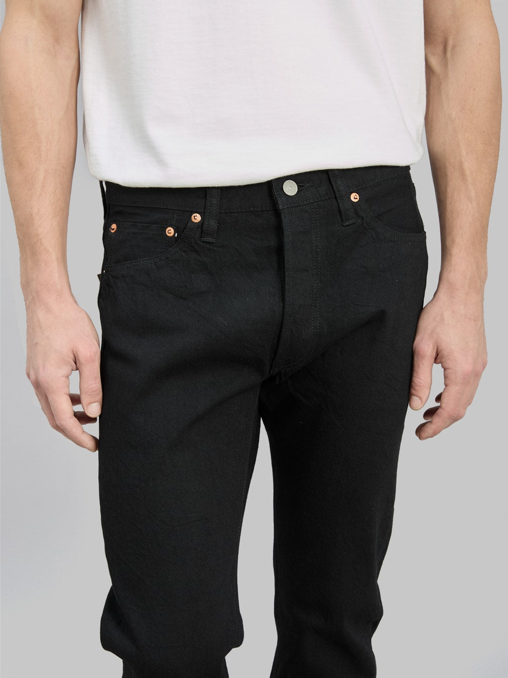 Sugar Cane "Type III" 13oz Black Denim Slim Jeans